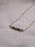 Τουρμαλίνη Χειροποίητο Κολιέ Χρυσό