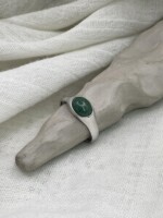 Stone Agate Δαχτυλίδι Ασημένιο