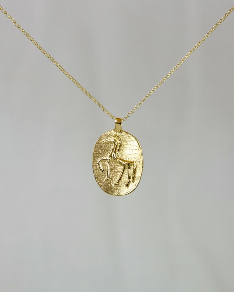 Αλογάκι κολιέ χρυσό