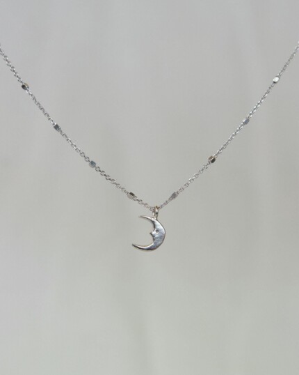 Blue Moon Κολιέ Ασημί
