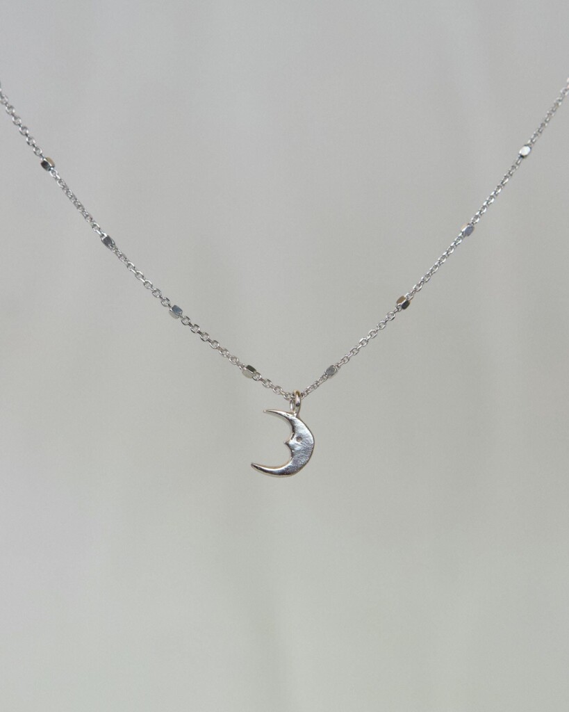 Blue Moon Κολιέ Ασημί