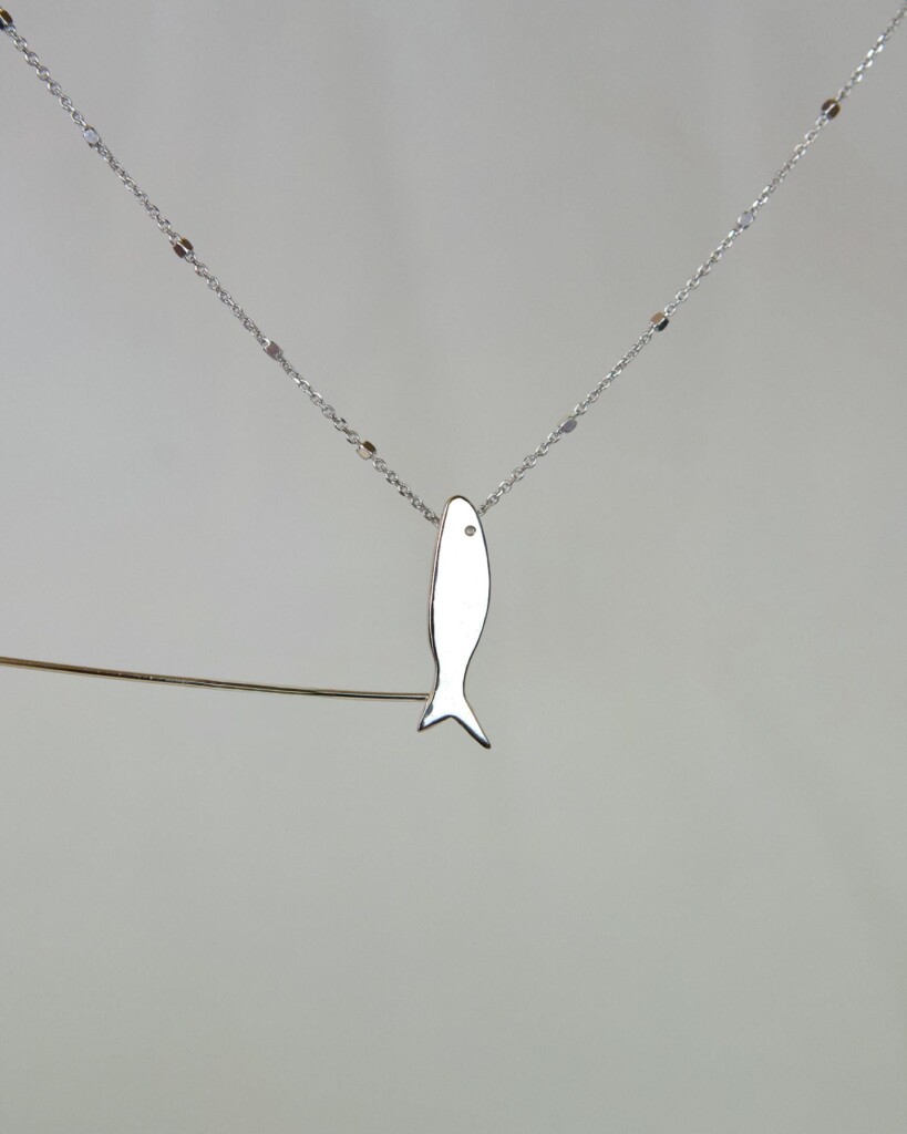 Fish κολιέ ασήμι