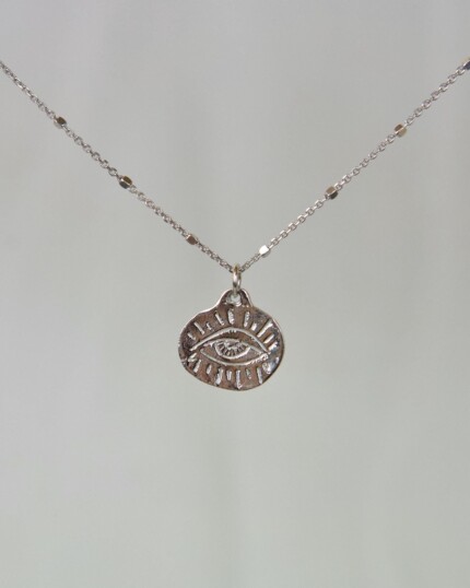 "Evil Eye" Χειροποίητο κολιέ Ασήμι