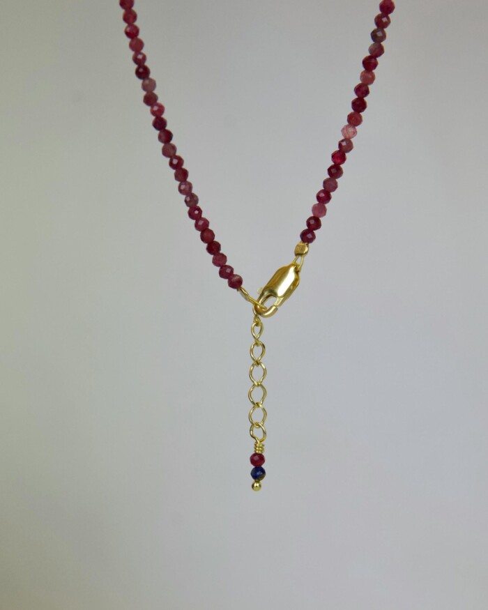 Ρουμπίνι Χειροποίητο Kολιέ Xρυσό