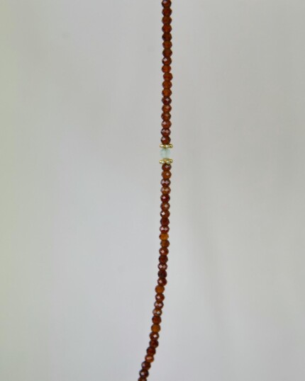 Garnet Χειροποίητο Κολιέ Χρυσό