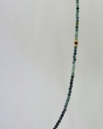 Blue Tourmaline Χειροποίητο Κολιέ Χρυσό