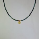 Green Tourmaline Χειροποίητο Κολιέ Ασήμι