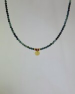 Blue Tourmaline Χειροποίητο Κολιέ Χρυσό