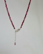 Ρουμπίνι Χειροποίητο Κολιέ Ασήμι