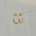 Square Grace Κρίκοι Ασήμι