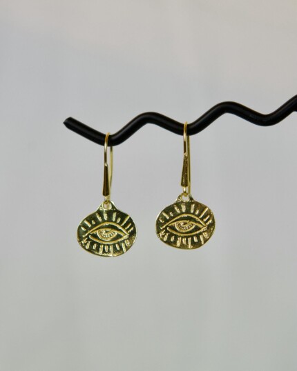 Evil Eye Σκουλαρίκια Κρεμαστά Χρυσά