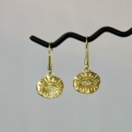 Yellow Daisy Σκουλαρίκια Ασήμι