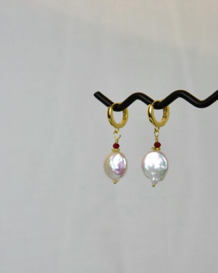 "Pearl" Χειροποίητα σκουλαρίκια χρυσά