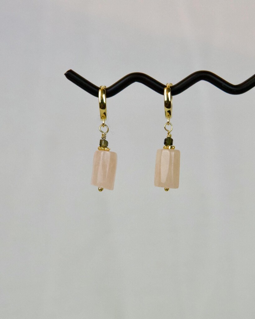 "Μοργκανίτης" χειροποίητα σκουλαρίκια χρυσά