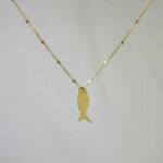 Fish κολιέ ασήμι