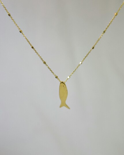Fish κολιέ χρυσό