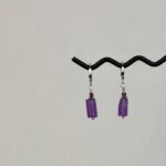 Αμέθυστος Χειροποίητα Σκουλαρίκια Χρυσά