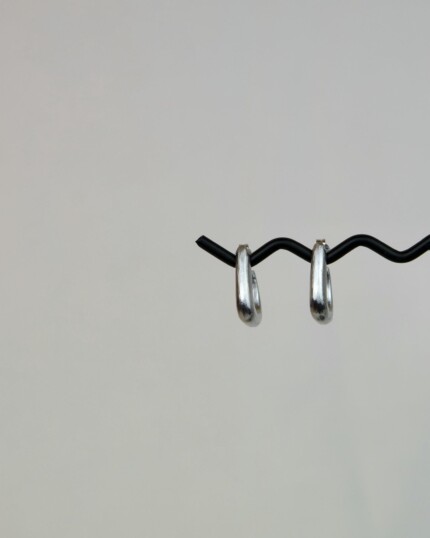 Square Grace Κρίκοι Ασήμι