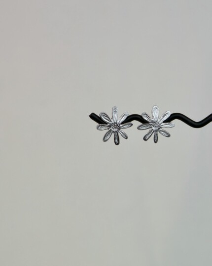 Yellow Daisy Σκουλαρίκια Ασήμι