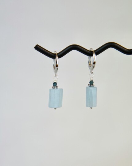 "Aqua Marina" χειροποίητα σκουλαρίκια ασήμι