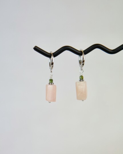 "Μοργκανίτης" χειροποίητα σκουλαρίκια ασήμι