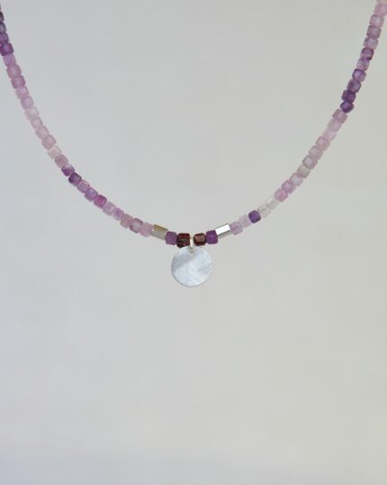 Αμέθυστος Χειροποίητο Κολιέ Ασήμι