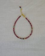 Ρουμπίνι Χειροποίητο Βραχιόλι Xρυσό