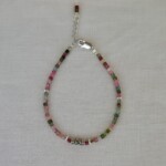 Blue Tourmaline Χειροποίητο Βραχιόλι Χρυσό