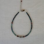 Garnet bracelet Goldplated