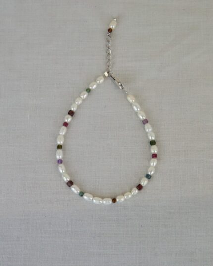 Pearl bracelet Ασήμι