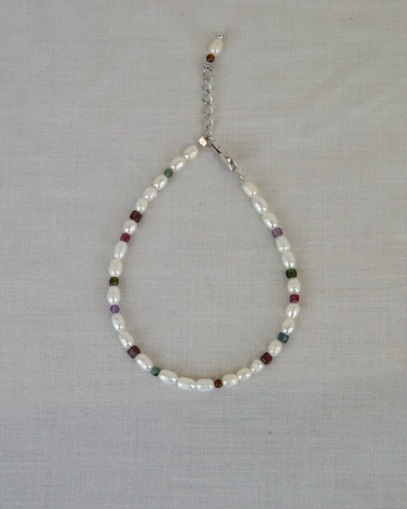 Pearl bracelet Ασήμι