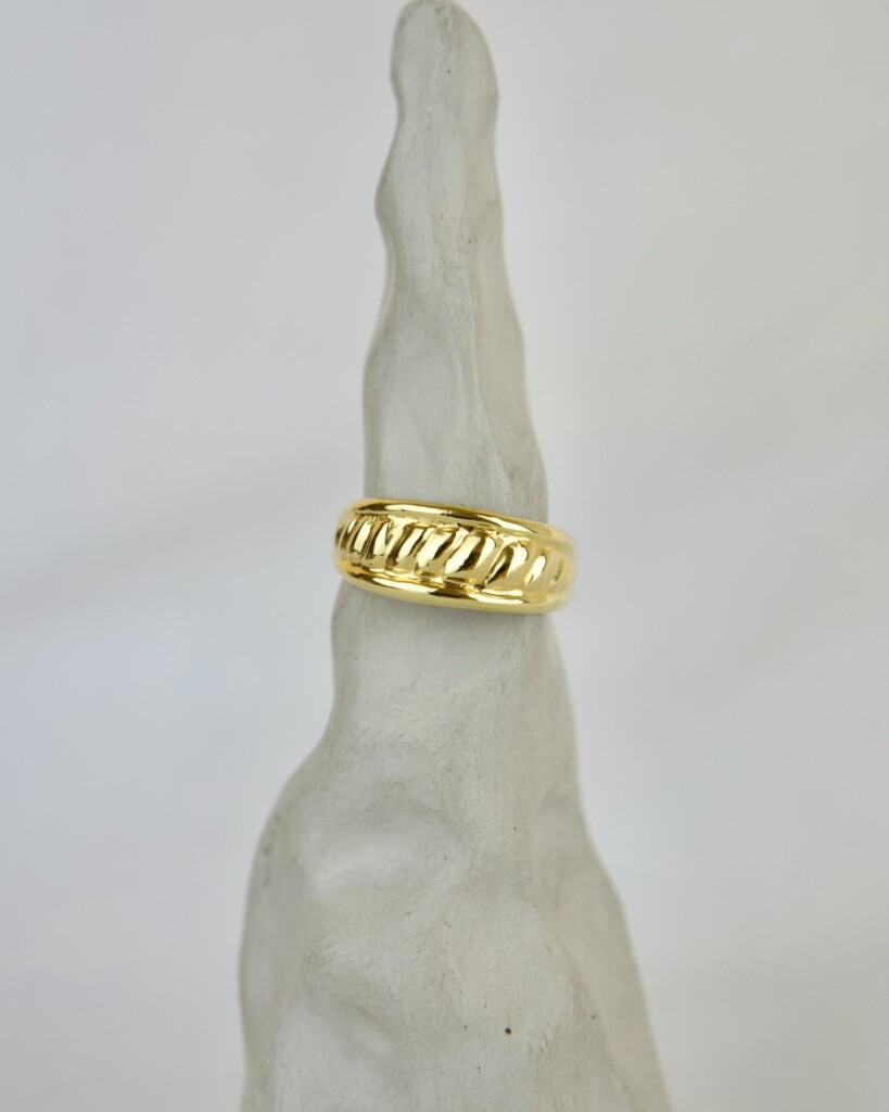 Πλεξούδα Δαχτυλίδι Χρυσό