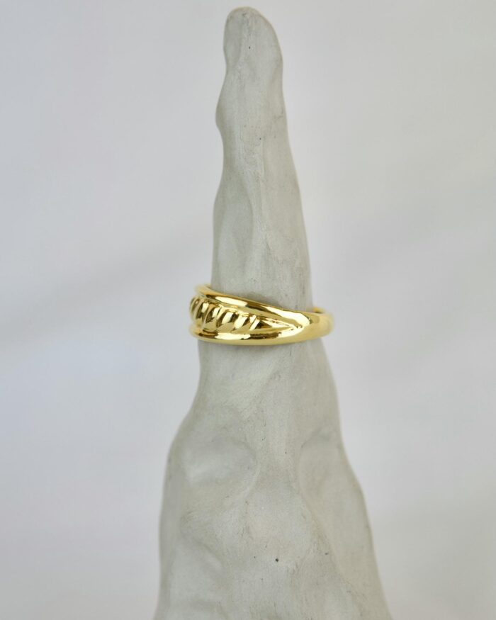 Πλεξούδα Δαχτυλίδι Χρυσό