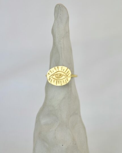 Evil Eye Χειροποίητο Δαχτυλίδι Χρυσό