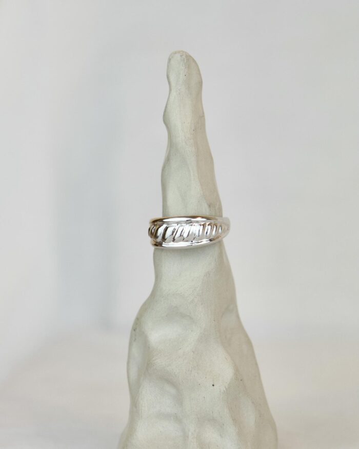 Πλεξούδα Δαχτυλίδι Ασήμι