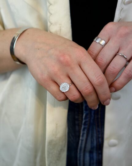 Evil Eye Χειροποίητο Δαχτυλίδι Ασήμι