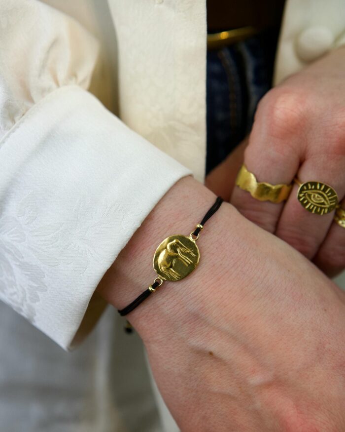 Elephant Χειροποίητο Βραχιόλι Χρυσό