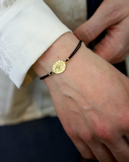 "Evil Eye" Χειροποίητο βραχιόλι χρυσό