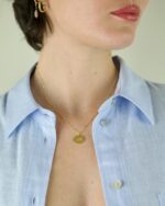 "Evil Eye" Χειροποίητο κολιέ χρυσό