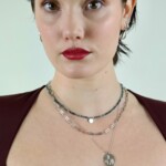 Blue Tourmaline Χειροποίητο Κολιέ Χρυσό