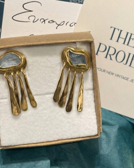 "Medusa" Χειροποίητο Σκουλαρίκι Χρυσό