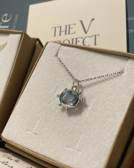 "'Ηλιος" Κολιέ Ασήμι, Τοπάζ