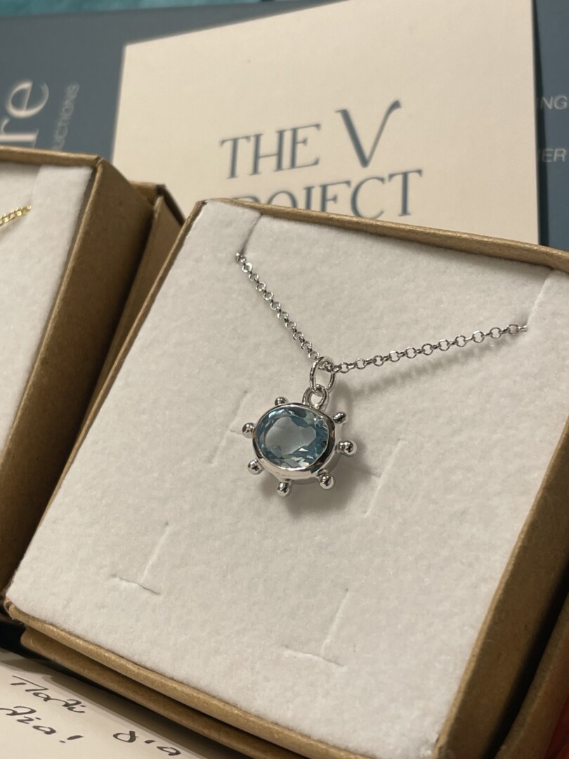 "'Ηλιος" Κολιέ Ασήμι, Τοπάζ