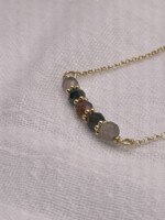 Τουρμαλίνη Χειροποίητο Κολιέ Χρυσό