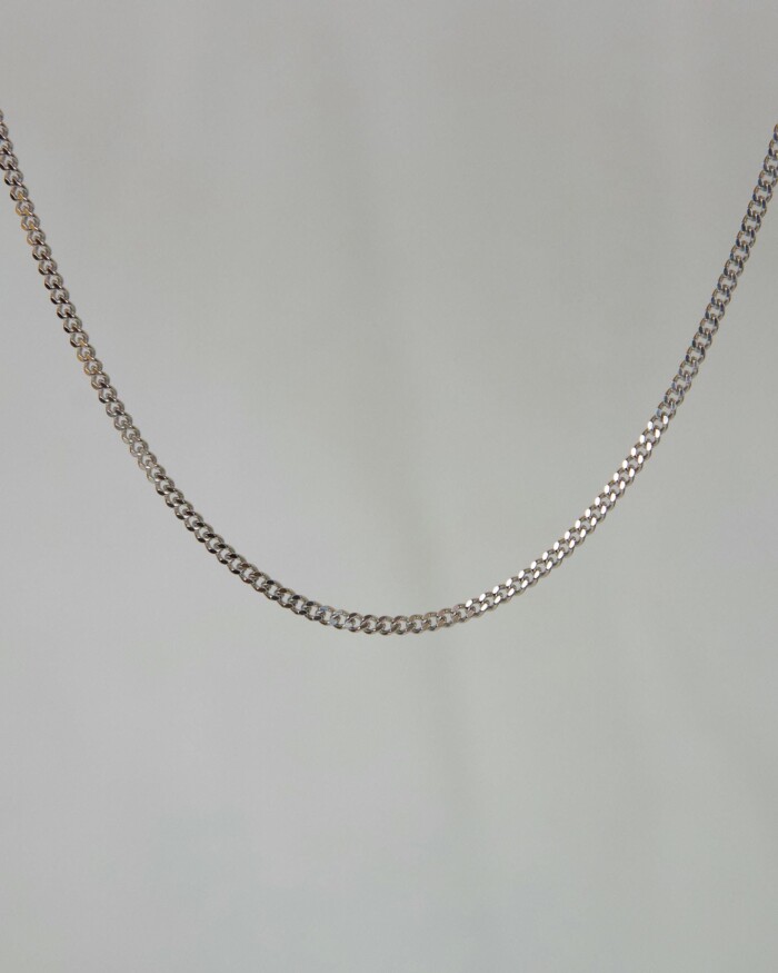 Cuban Αλυσίδα Ασήμι