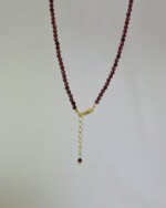 Garnet Χειροποίητο Κολιέ Χρυσό