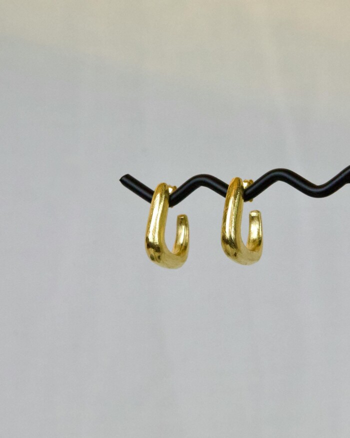 Square Grace Κρίκοι Χρυσοί