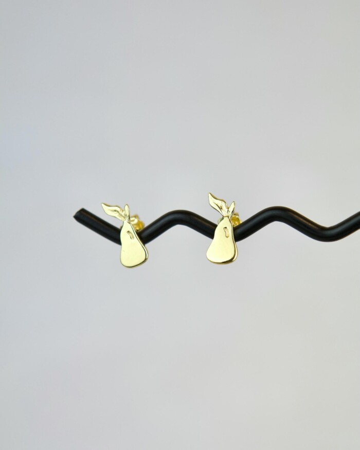 Green Pear Σκουλαρίκια Χρυσά