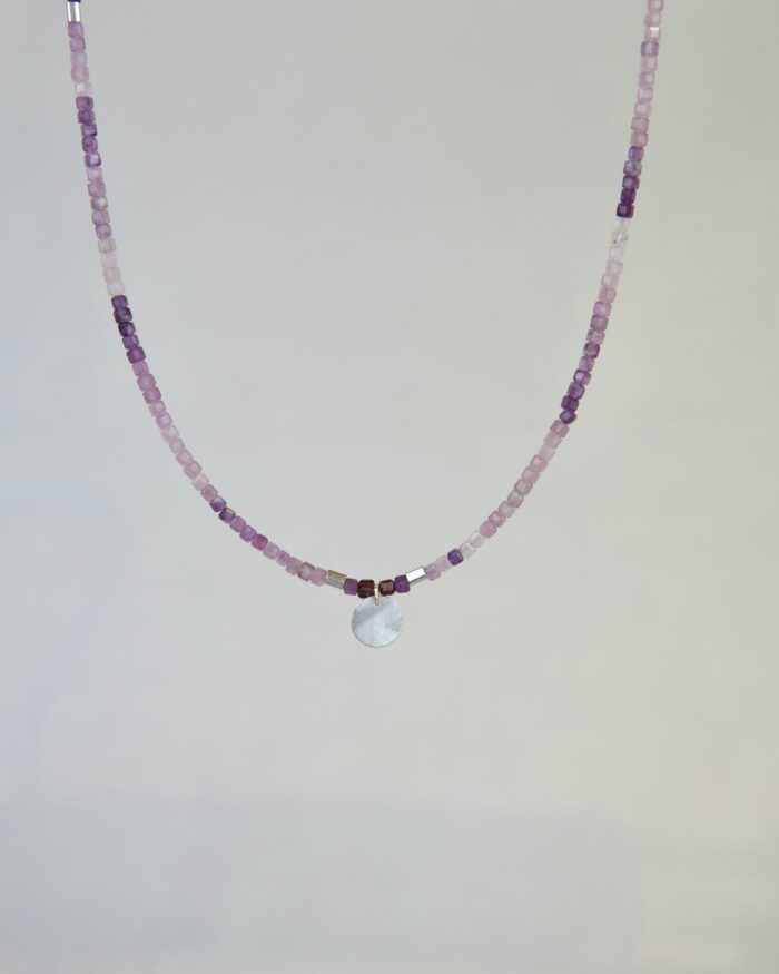 Αμέθυστος Χειροποίητο Κολιέ Ασήμι