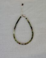 Green Tourmaline Χειροποίητο Βραχιόλι Ασήμι